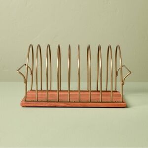 Vinyl Storage Solution Wood/Brass - Hearth & Hand™ with Magnolia, New!